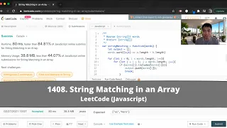 How to Solve 1408 String Matching in an Array on LeetCode - Javascript