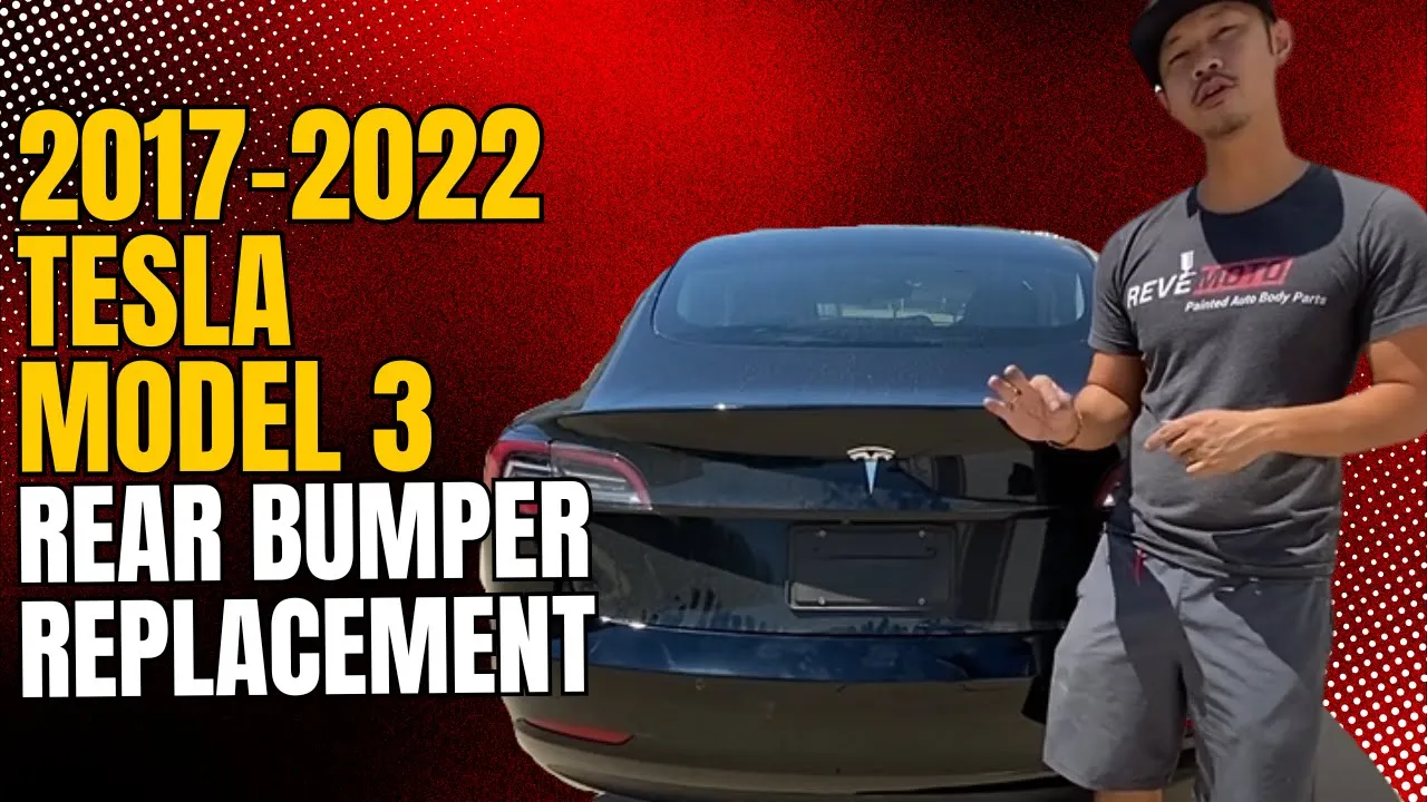2017-2023 Tesla Model 3 : Rear Bumper Painted (OEM | Jun 2017-Dec 2023)