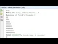 Java to print the Floyd s Triangle