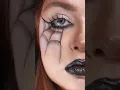 Glitter spider web makeup tutorial