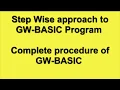 Writing program in GW-BASIC How to write GW BASIC What are the rules of writing program in BASIC