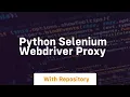 python selenium webdriver proxy
