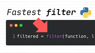 THIS Is One Of The Fastest Cleanest Ways To Filter Lists In Python