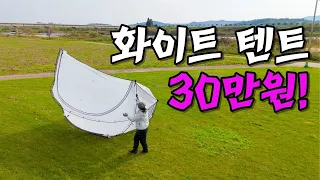 [4K] 캠핑 만족감 10000% 초특급 노지에서 30만원대 NEW 화이트 텐트로 가을 캠핑 | 애견동반 노지 캠핑 브이로그 썸네일