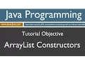 Learn Java Programming - ArrayList Constructors Tutorial