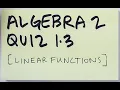 Linear Functions Quiz