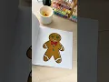 Gingerbread man cookie Christmas coloring page