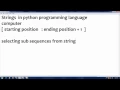 Python tutorial in Hindi 06 Selecting Sub Sequences strings part 2