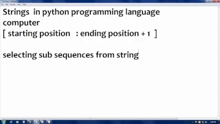 Python tutorial in Hindi 06 Selecting Sub Sequences strings part 2