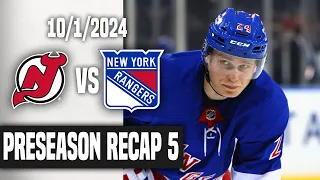 Ranger Fan Reaction Preseason Game 5 NJD-4 NYR-5 THE RANGERS TAKE DOWN THE DEVILS