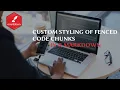 RMarkdown Custom Styling of Fenced Code Chunks