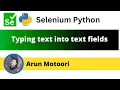 Typing text into Text Fields Selenium Python