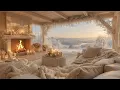 Lagu Cozy Winter Cabin Morning ❄️ Soft Piano \u0026 Crackling Fireplace Sounds for Chill \u0026 Sleep