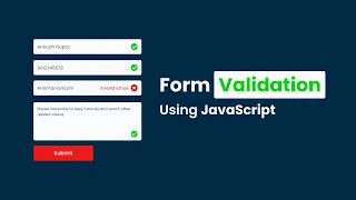 How To Make Form Validation Using JavaScript Validate Form Using JavaScript