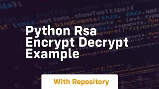 python rsa encrypt decrypt example