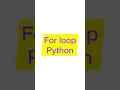 Learn how to write for loop in Python