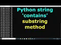 Does Python have a string contains substring method