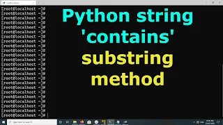 Does Python have a string contains substring method