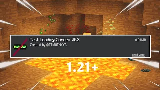 Fast Loading Screen MOD For MCPE 1 21 Mcpe Solw Loading Problem Solved