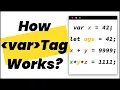 Learn the Var Tag in HTML With an Interesting Real-world Coding Exercise