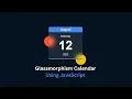 CSS Glassmorphism calendar UI Design JavaScript Calendar