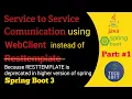 WebClient Service to service communication in microservice How to use webclient in spring boot