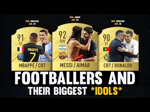 Download MP3 80 Footballers and Their BIGGEST IDOLS! 🤯😱 | FT. Mbappé, Ronaldo, Messi...