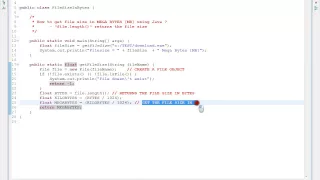 HOW TO GET FILE SIZE IN MEGA BYTES MB USING JAVA