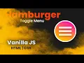 Hamburger Toggle Menu Vanilla JS