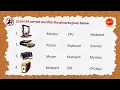Circle the Correct Name of the Picture Computer Parts Worksheet Computer Parts Quiz for Kids