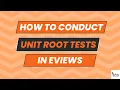Unit Root Tests in Eviews