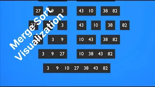 Merge Sort visualization using animation