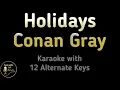 Download Lagu Conan Gray - Holidays Karaoke Instrumental Lower Higher Female \u0026 Original Key