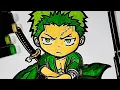 RORONOA ZORO ONE PIECE COLORING THIS IS AMAZING