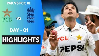 Pakistan vs PCC XI Full Highlights Day-1 Warm-Up Match 2026 PAK vs PCC