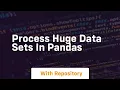 process huge data sets in pandas