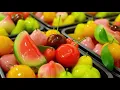 Download Lagu How to cook Thai dessert fruit-shape Mung Beans (Luk Chup)