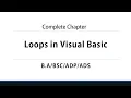 Loops in Visual Basic