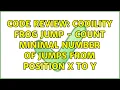 Code Review Codility Frog Jump - Count minimal number of jumps from position X to Y