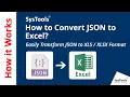 How to Convert JSON to Excel Transform JSON File to Excel Format JSON to XLS XLSX Converter