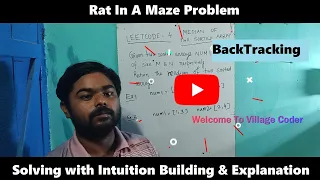 Rat In a Maze Problem GFG BACKTRACKING Space Optimized Approach With Intuition JAVA