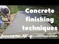 Concrete Finishing Techniques - How to Mag Float Edge and Broom a concrete slab