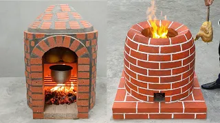 Red brick pizza oven - Beautiful, efficient, and anyone can make one.