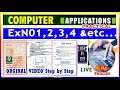 COMPUTER APPLICATIONS PRACTICAL Ex no1 2 3 4 etc CA LAB FOR ALL DIPLAMO ENGG STUDENT USES