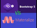 Bootstrap 5 vs Materialize 1 0 0 Colors