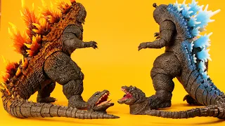 Godzilla 2000 Heat Ray Godzilla Action Figure ＆ Heat Ray Godzilla 2001 Action Figure ASMR
