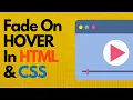 Image fade on Hover Hover Effect in Html Css Image Hover Web design Tutorial