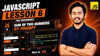 JavaScript for Beginners Lesson 6 Sum of Two Numbers Using prompt deepes esigns