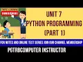PGTRB 2025 Score High Python Programming - Part 1 Unit 7