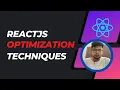 ReactJS Optimization Techniques React Interview Questions Most asked ReactJS Interview Question